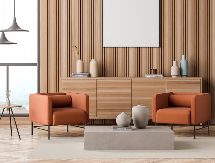 Ideas de revestimiento con listones de madera para decorar tus paredes