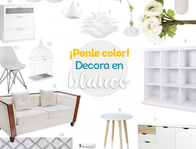 ¡Ponle color! Decora en blanco