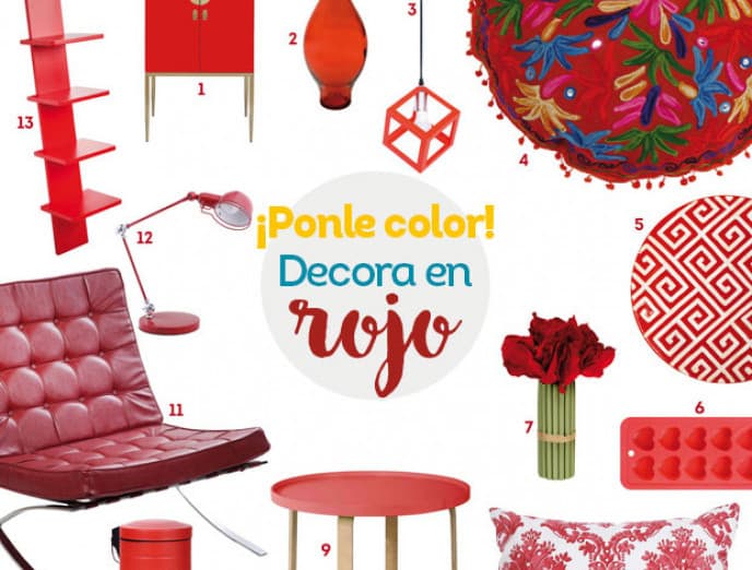 ¡Ponle color! Decora en rojo