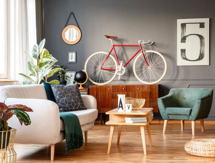 10 ideas para guardar y colgar una bicicleta en casa y que se vea bien