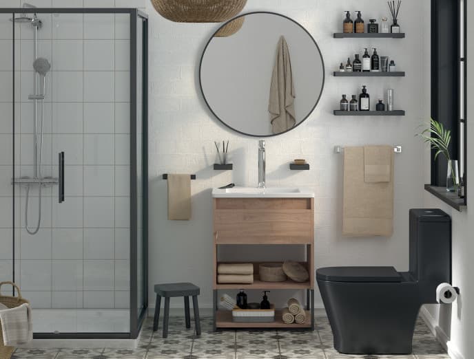 Inspírate con estos 8 tipos de repisas flotantes para el baño